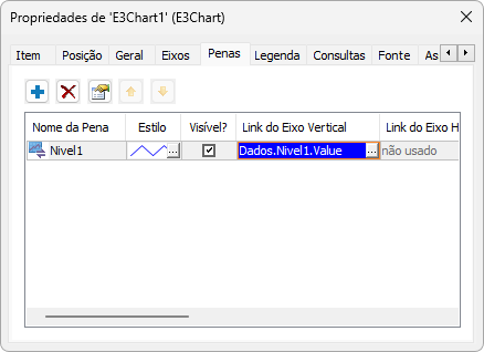 Opção Link do Eixo Vertical