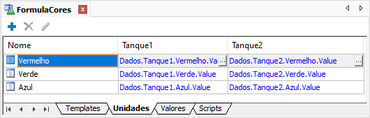 Configuração das Unidades