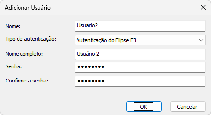 Janela Adicionar Usuário