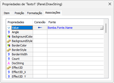 Propriedade Value do objeto Texto