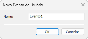 Janela Novo Evento de Usuário Janela Novo Evento de Usuário