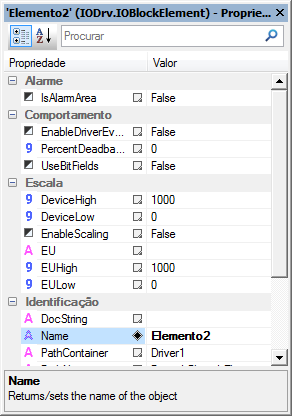 Lista de Propriedades em modo categoria Lista de Propriedades em modo categoria