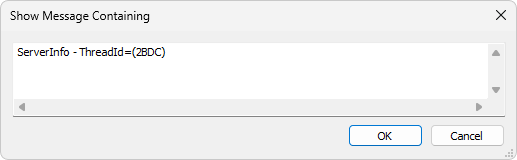 Filtro personalizado para mostrar a coluna Message