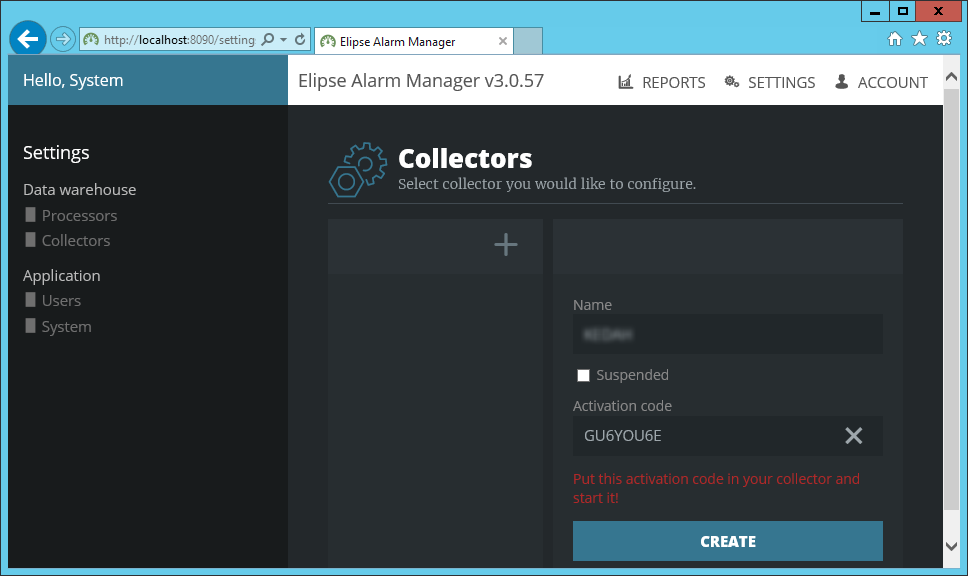 Configuração do Collector