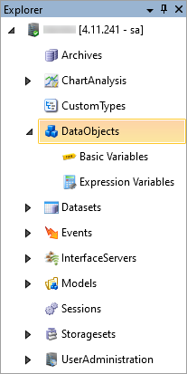 Data Objects no Explorer Data Objects no Explorer