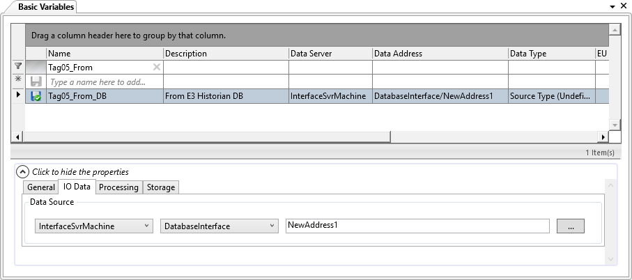 Exemplo de configuração