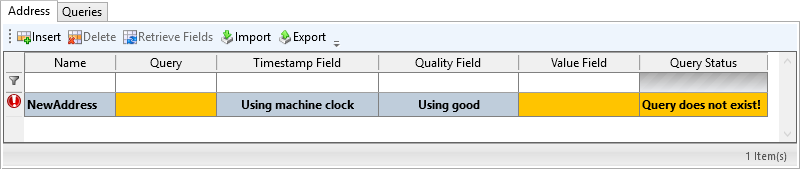 Opção de adicionar um mapeamento