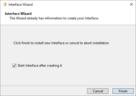 Janela de início de criação da Interface Janela de início de criação da Interface