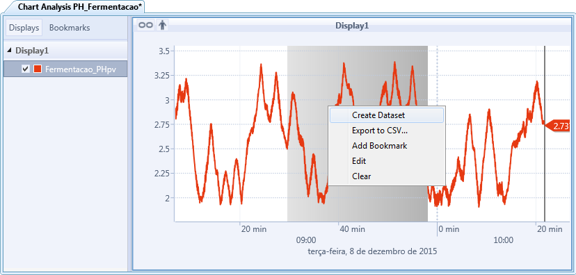 Opção Create Dataset