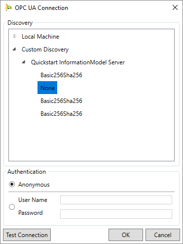 Opções de autenticação Opções de autenticação