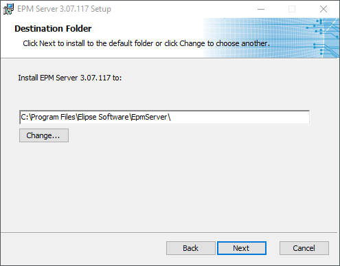 Seleção do diretório de instalação Seleção do diretório de instalação