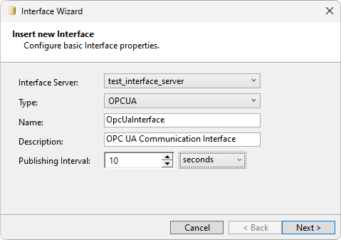 Seleção do tipo de Interface Seleção do tipo de Interface