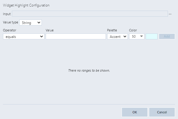 Configuração da propriedade Highlight Config