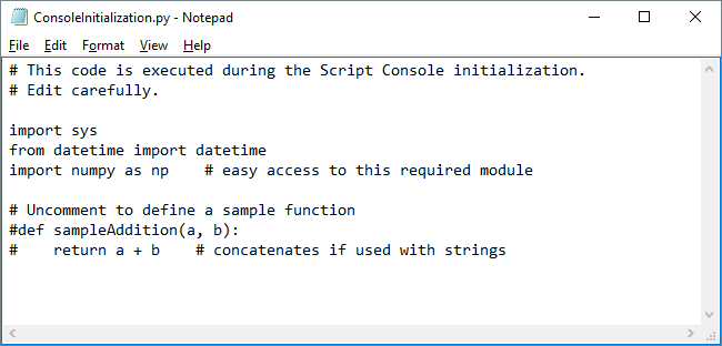 Arquivo ConsoleInitialization.py