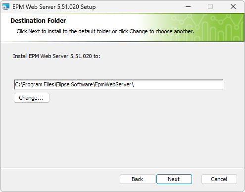 Seleção do diretório de instalação