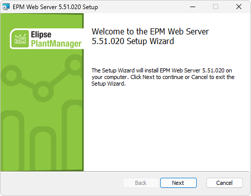 Tela inicial da instalação