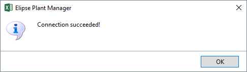 Janela de sucesso na configuração da conexão Janela de sucesso na configuração da conexão