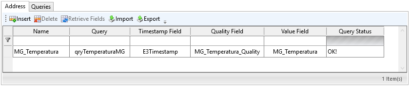 Seleção de campos da consulta Seleção de campos da consulta