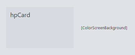 ColorScreenBackground com objetos hpCard