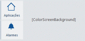 ColorScreenBackground com objetos de menu