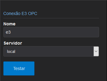 Conexão E3 (OPC DA)