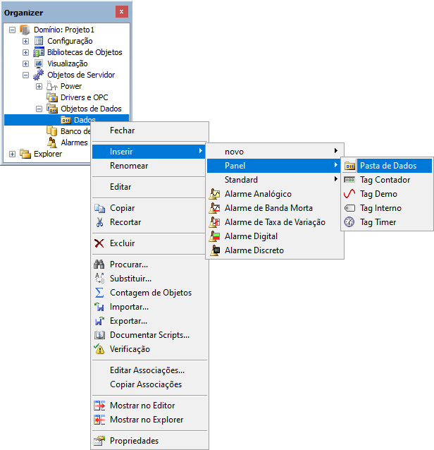 Inserindo uma Pasta de Dados Inserindo uma Pasta de Dados