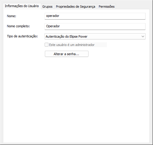 Aba Informações do Usuário Aba Informações do Usuário