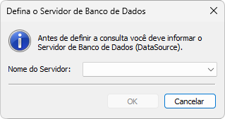 Definição do Servidor Banco de Dados na Consulta