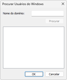 Janela Procurar Usuários do Windows Janela Procurar Usuários do Windows