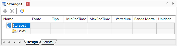 Janela do Editor do Storage Janela do Editor do Storage