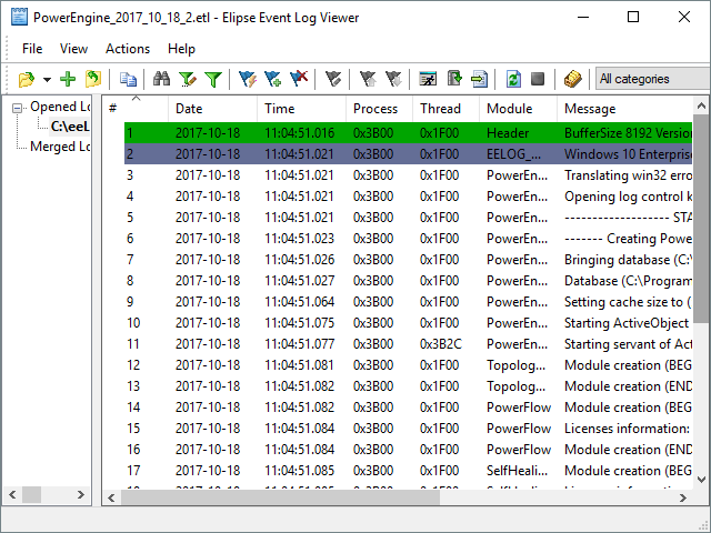 Elipse Event Log Viewer