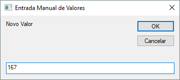 Entrada manual de valores