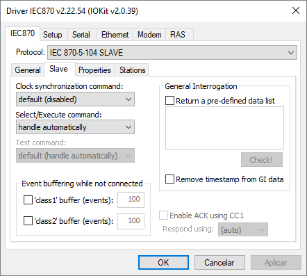Opção Select/Execute Command