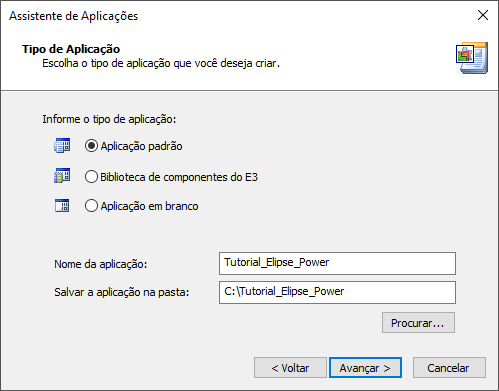 Tipo de Aplicação