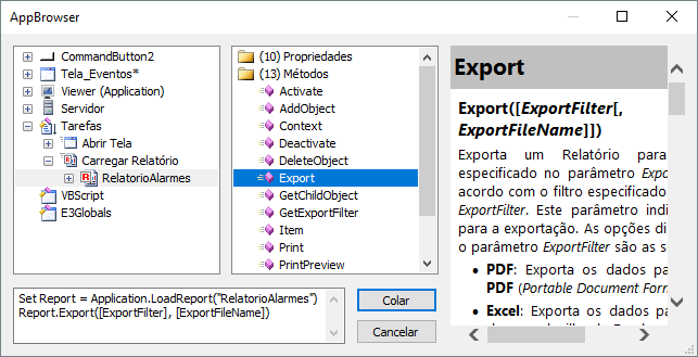 Método Export