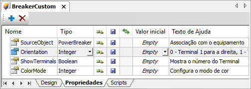 Criação de propriedades