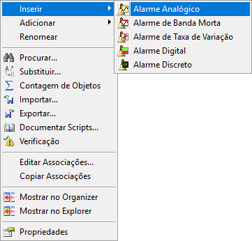 Inserir Alarme Analógico