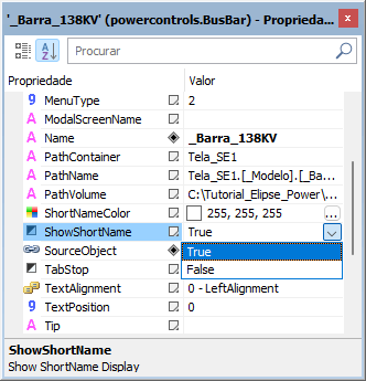 Propriedade ShowShortName