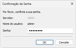 Confirmação de senha Confirmação de senha