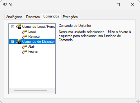 Disjuntor em modo Local Disjuntor em modo Local