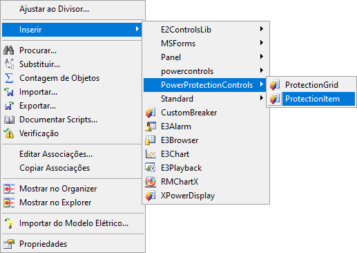 Inserir ProtectionItem Inserir ProtectionItem