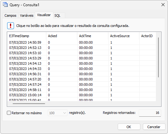 Executar Consulta Executar Consulta