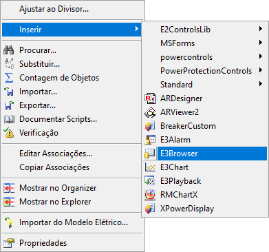 Inserir E3Browser Inserir E3Browser