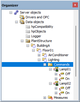 Configuração de objetos Command