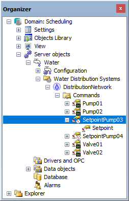 Configuração dos Comandos de Setpoint