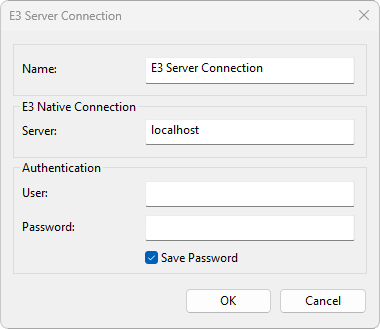 Janela E3 Server Connection
