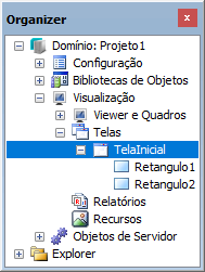 TelaInicial é o objeto pai de Retangulo1 e Retangulo2