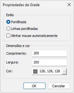 Janela Propriedades da Grade