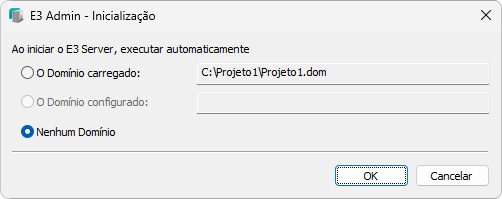 Janela E3 Admin - Inicialização Janela E3 Admin - Inicialização