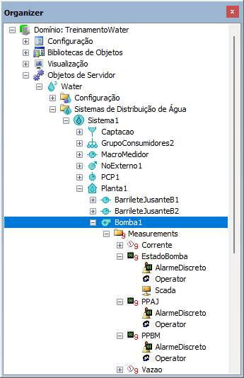 Resultado da criação de Alarmes Discretos